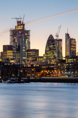 london, united kingdom - 07 24 2018: the great skyline of London with the main buildings of the city in the background