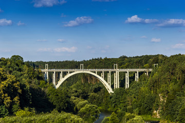 Bridge called "Duha" - Bechyne. Czech Republic
