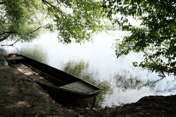 Boot am Ufer der Loire in Frankreich