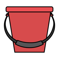 color plastic bucket object style icon © Stockgiu