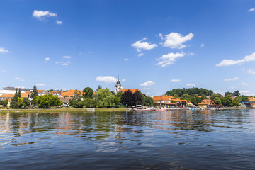 Fototapeta premium Tyn nad Vltavou and Vltava river. Czech republic.