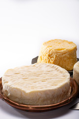 Camembert, moist, soft, creamy, surface-ripened cow's milk cheese made in Normandy, northern France.