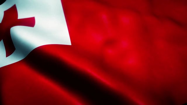 Waving Flag of Tonga