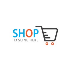 Shop Logo Vector Template Design Illustration