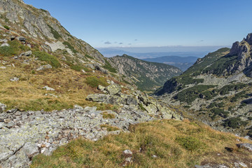 Landscape of The valley of Malyovishka river, Rila Mountain, Bulgaria