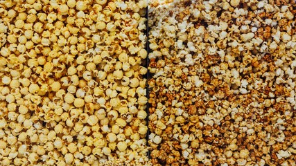 sweet and salted popcorn background