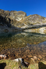 Amazing Landscape Elenski lakes near Malyovitsa peak, Rila Mountain, Bulgaria