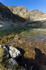 Amazing Landscape Elenski lakes near Malyovitsa peak, Rila Mountain, Bulgaria