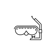 mask for diving dusk style icon. Element of travel icon for mobile concept and web apps. Thin line mask for diving dusk style icon can be used for web and mobile