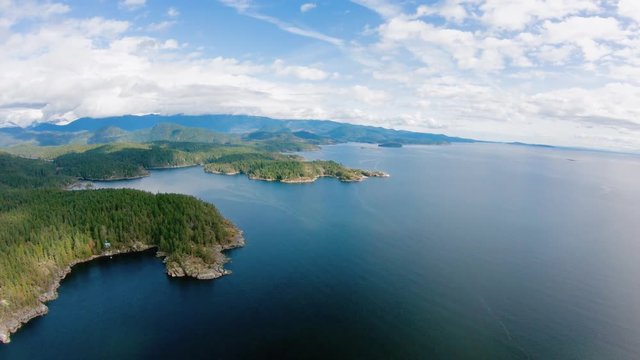 Quarry Bay Nelson Island BC Coast Aerial View