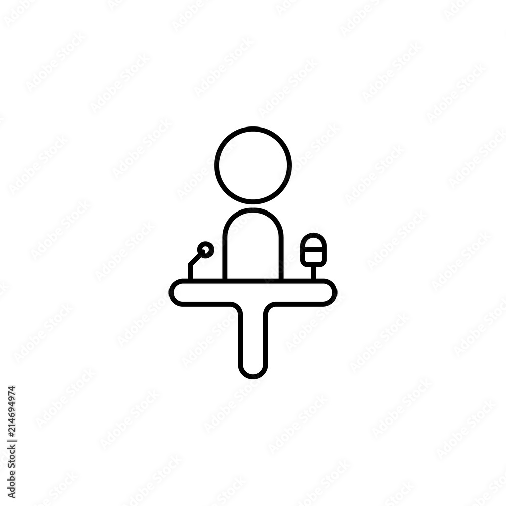 Poster speech icon. element of communication icon for mobile concept and web apps. thin line speech icon ca