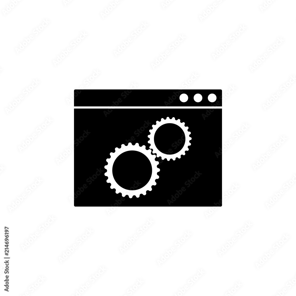 Aufkleber browser settings icon. element of web icon for mobile concept and web apps. glyph browser settings i