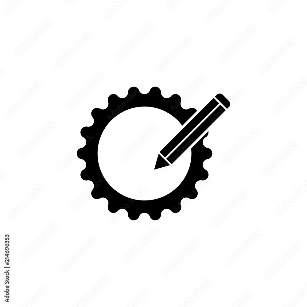 Aufkleber pencil setting icon. element of web icon for mobile concept and web apps. glyph pencil setting icon 