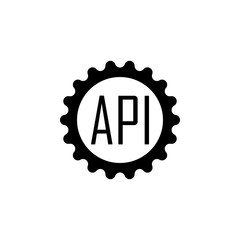 API setup icon. Element of web icon for mobile concept and web apps. Glyph API setup icon can be used for web and mobile
