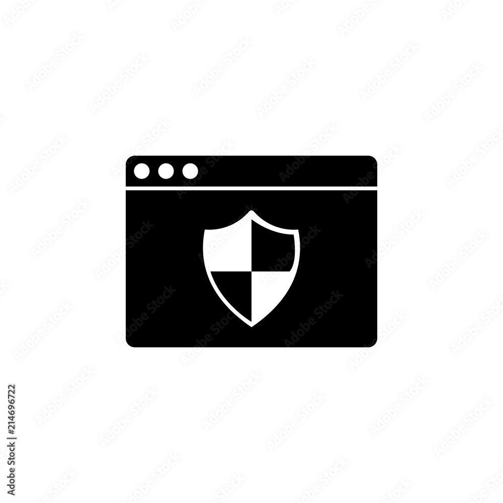 Poster protection browser icon. element of web icon for mobile concept and web apps. glyph protection brows