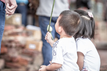 Ayutthaya: July 8, 2018, tChaimongkol Phra Nakhon Si Ayutthaya Province ,thailand.