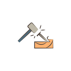 a carpenter tools icon. Element of professions tools icon for mobile concept and web apps. Sketch a carpenter tools icon can be used for web and mobile