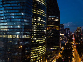 Mexico City - downtown sunset scene