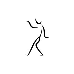 dancer icon. Element of dance icon for mobile concept and web apps. Thin line dancer icon can be used for web and mobile