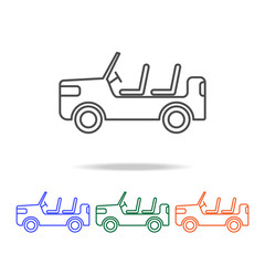 safari car line icon. Elements of journey in multi colored icons. Premium quality graphic design icon. Simple icon for websites, web design, mobile app, info graphics