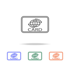 credit card line icon. Elements of journey in multi colored icons. Premium quality graphic design icon. Simple icon for websites, web design, mobile app, info graphics