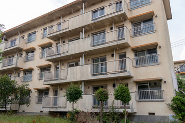 Fototapeta premium A fixed apartment complex for demolition / Matsubara apartment complex in Soka city, Saitama, Japan