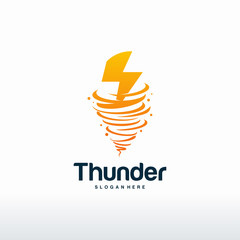 Tornado logo designs concept vector, Thunder logo template designs