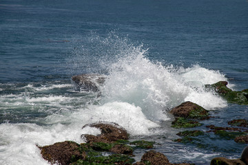 Breaking waves on the ocean