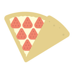 Crepe color illustration (strawberry) 
