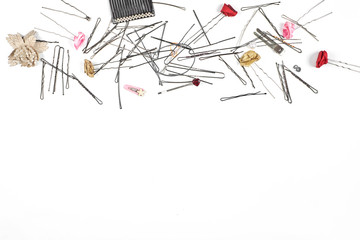 hairpins isolated on white background