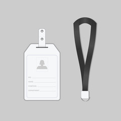 Obraz premium Employees identification card, Tag name, Vector, Illustration
