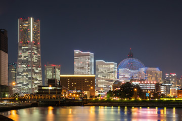 Obraz premium 横浜 みなとみらい 夜景