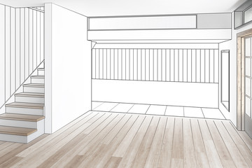 Raumgestaltung im Familienhaus (Konzept)