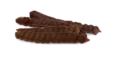 Soap Bobs, Acacia Concinna on white background.