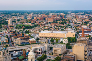 Fototapeta premium Evening view of downtown Baltimore, Maryland