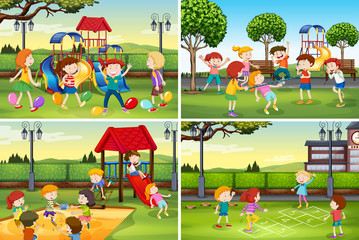 A set of children at playground