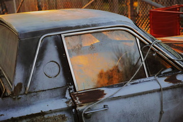 Beautiful rusty vintage car wreck