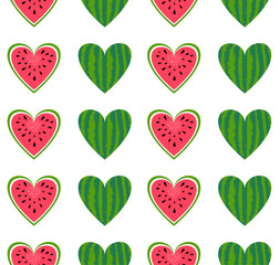 Cotton fabric watermelon seamless background