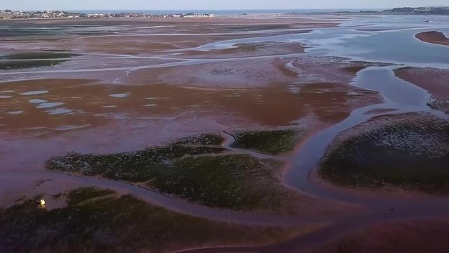 Aerial view of the historic coastal town of Lympstone England. Much history is attached to this location which dates back to the Roman time.