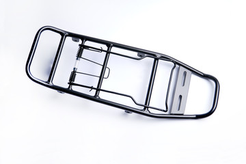 luggage carrier for bicycle on white background