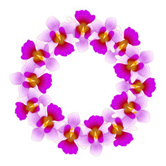 Purple Vanda Miss Joaquim Orchid Wreath.