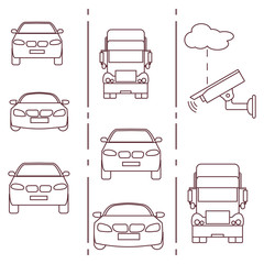 Security camera and traffic.