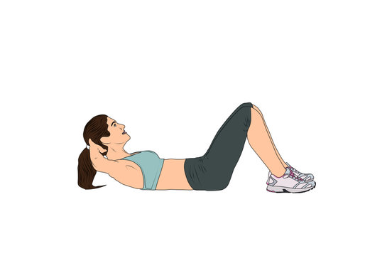 Woman doing Abdominal Crunches