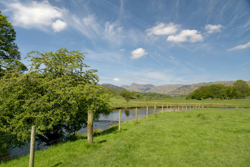Fototapeta na wymiar View across River Brathay in Great Langdale, Lake District