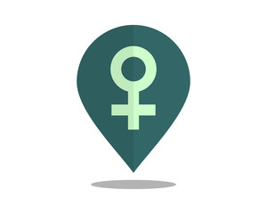 female symbol marker pin path image vector icon logo