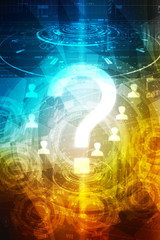 
2d illustration question mark