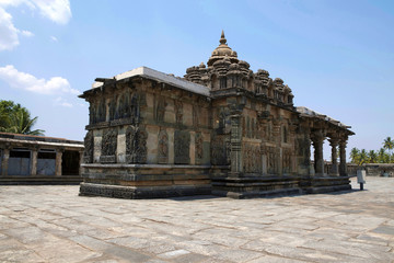 Obraz premium Ranganayaki, Andal, temple situated in the North West to Chennakeshava temple. Belur, Karnataka. View from South West.