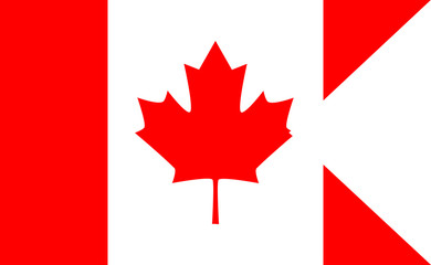 Fototapeta na wymiar Flag of Canada. Symbol of Independence Day, souvenir soccer game banner, language button , icon.