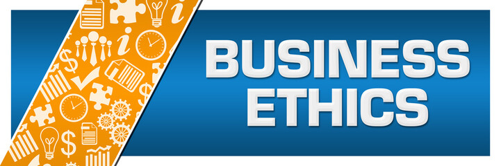 Business Ethics Orange Business Element Blue Left Side 