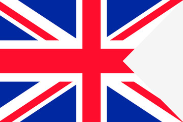 Flag of Great Britain. Symbol of Independence Day, souvenir soccer game banner, language button, icon.